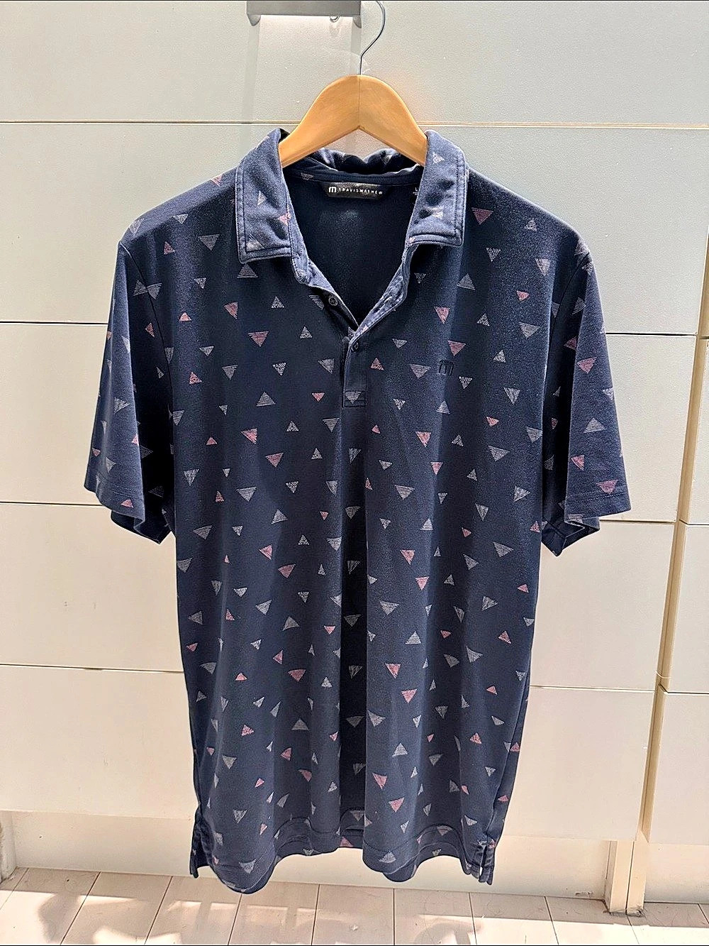 Travis Mathew Men's Geometric Short Sleeve Shirt Size Large